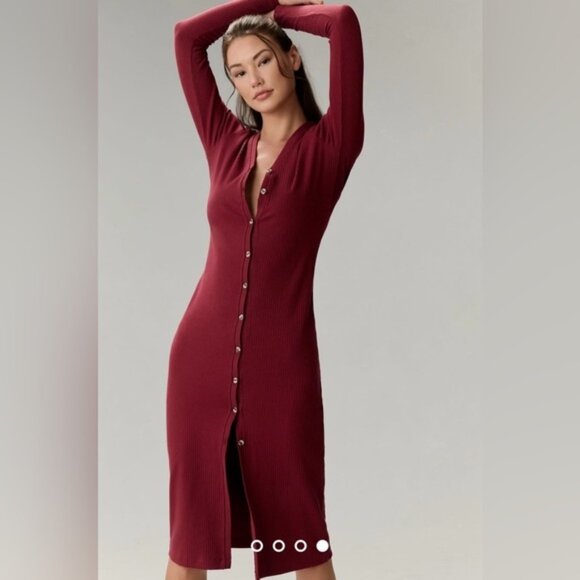 Anthropologie Grey State Mila Midi Dress